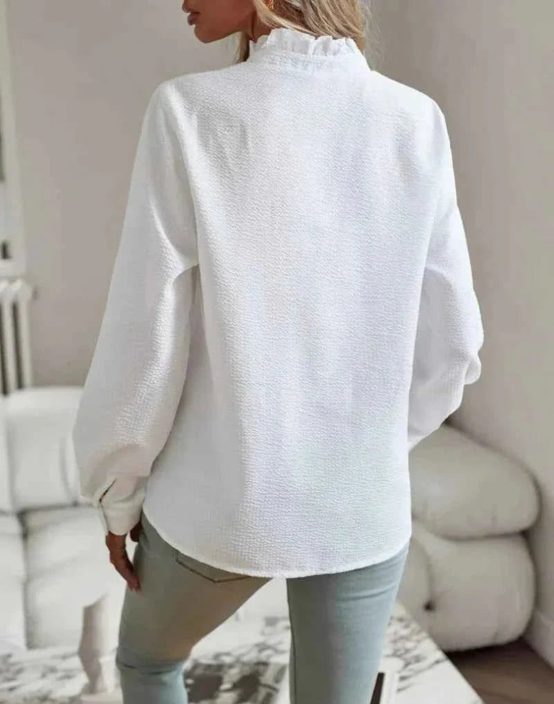 Ruffle Long Sleeve Blouse