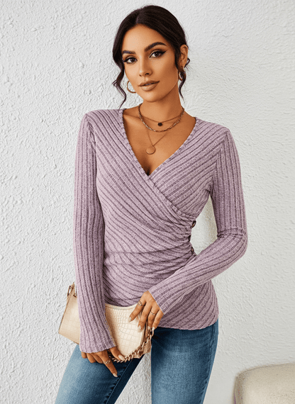 Women's V-Neck Fitted Top