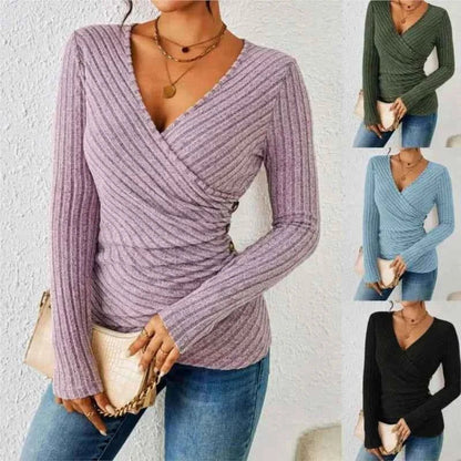 Women's V-Neck Fitted Top