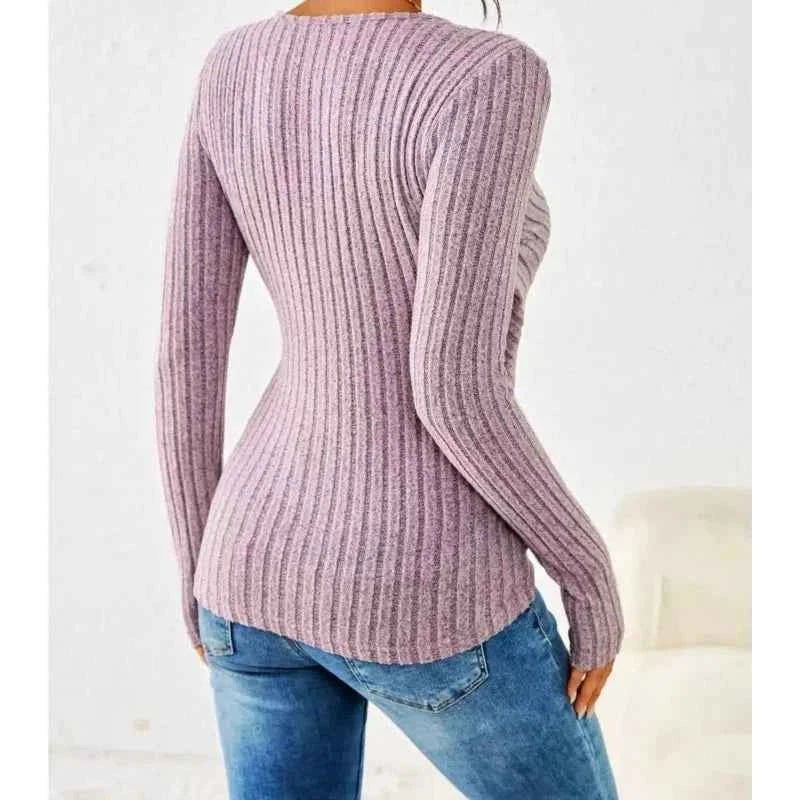 Women's V-Neck Fitted Top