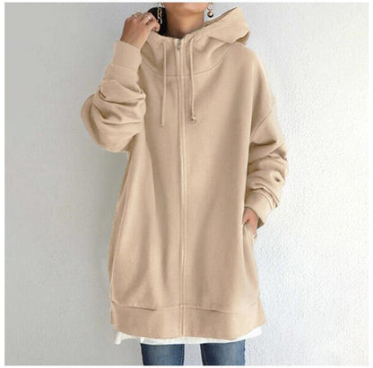 Women's Oversized Zip-Up Casual Jacket
