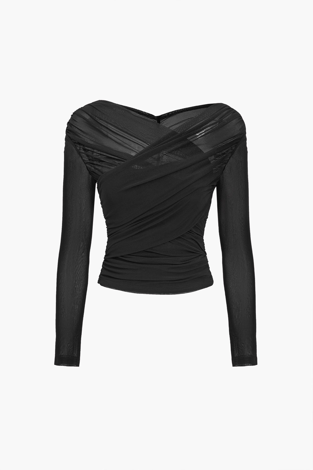 Women’s Ruched Mesh Top