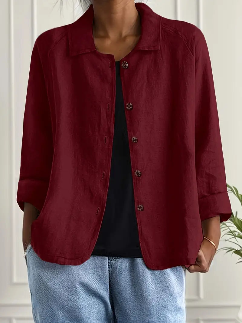 Women's Lightweight Button Casual Jacket
