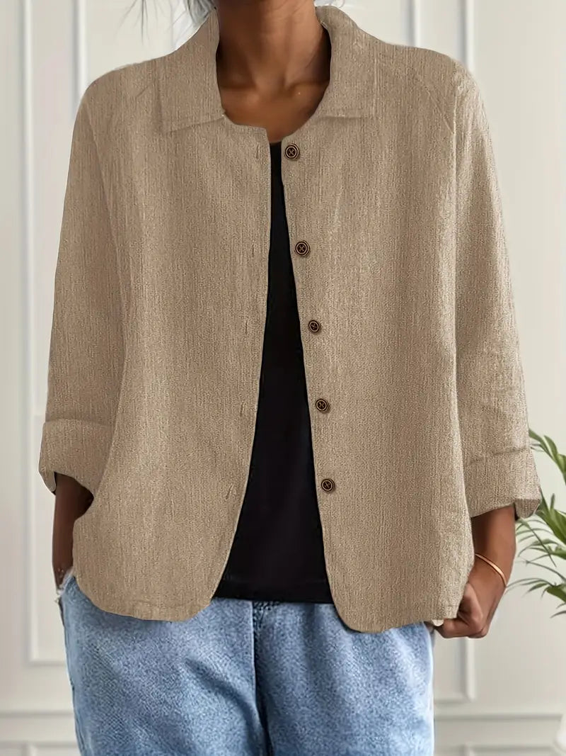 Women's Lightweight Button Casual Jacket