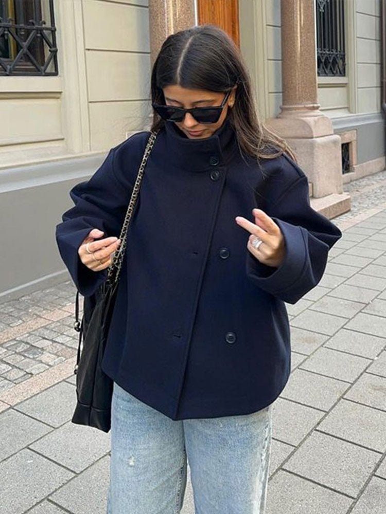 Women's Double-Breasted Wool Coat