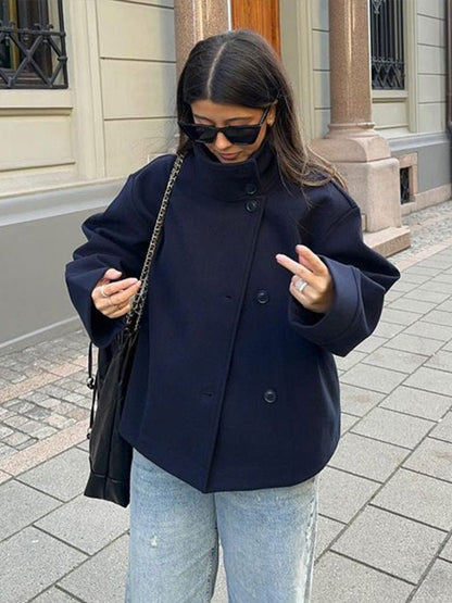 Women's Double-Breasted Wool Coat