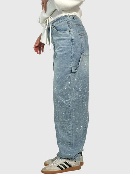 Women's Sparkle Diamond Denim Jeans