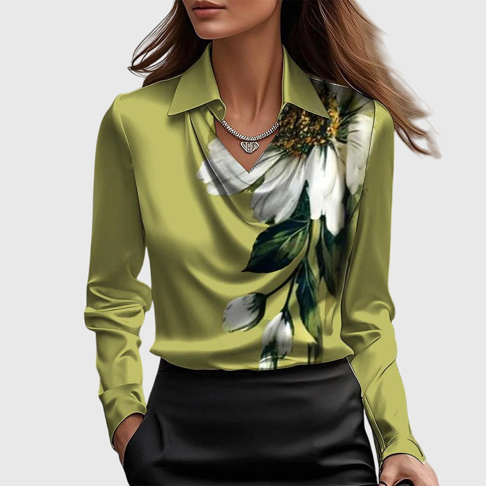 Women’s Cowl Neck Long Sleeve Top