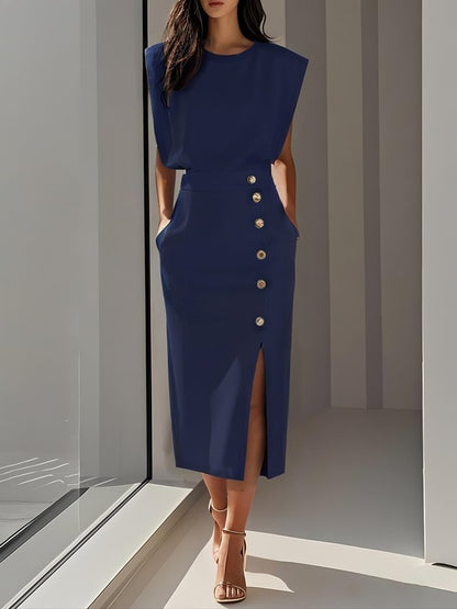 Women's Sleeveless Midi Dress