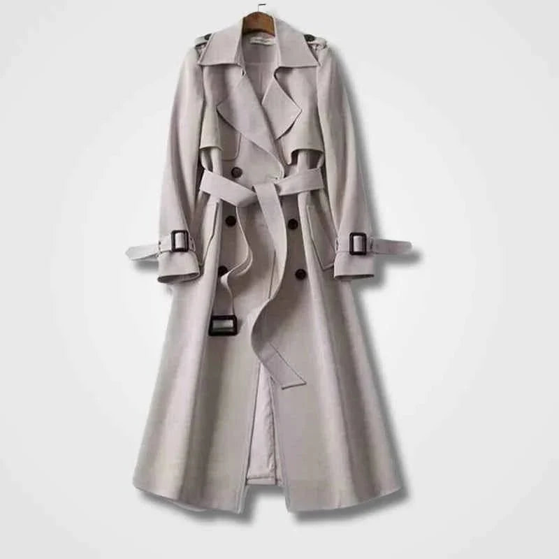 Women's Elegant Belted Trench Coat