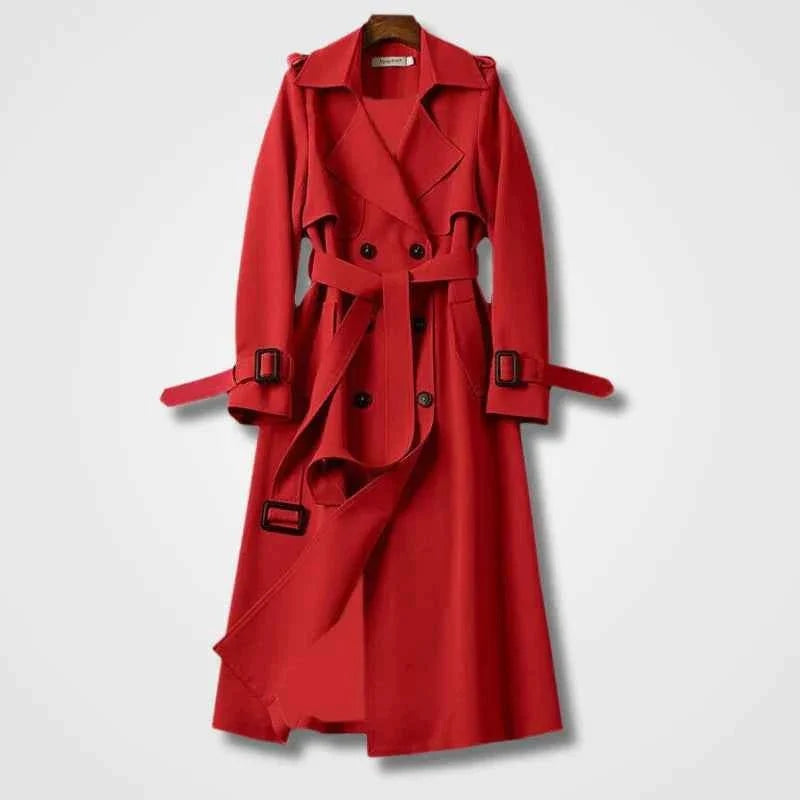 Women's Elegant Belted Trench Coat