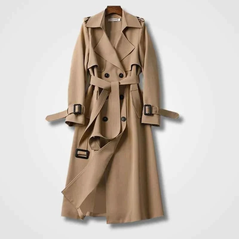 Women's Elegant Belted Trench Coat