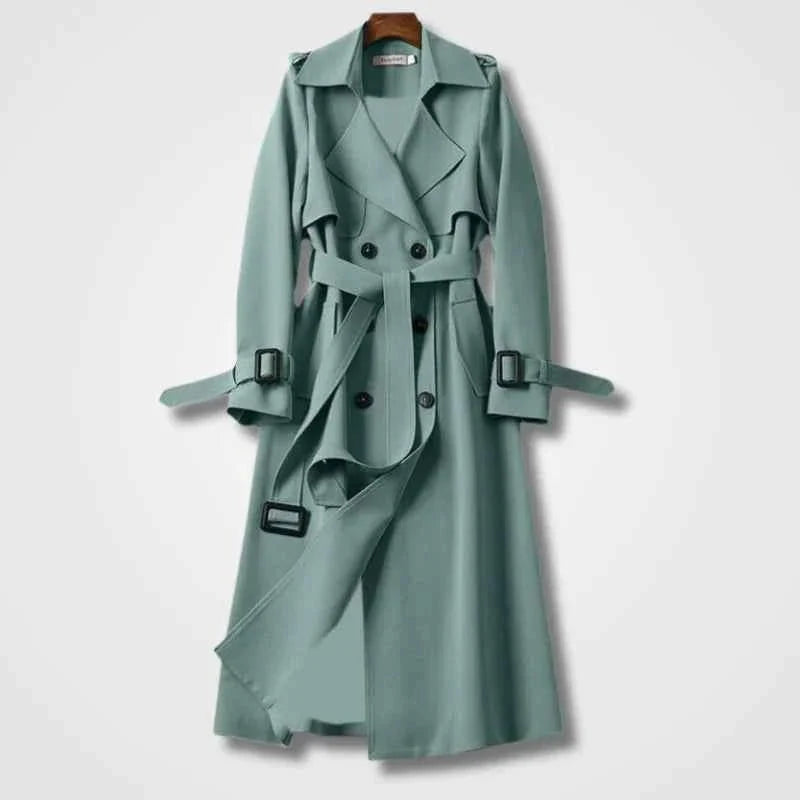 Women's Elegant Belted Trench Coat