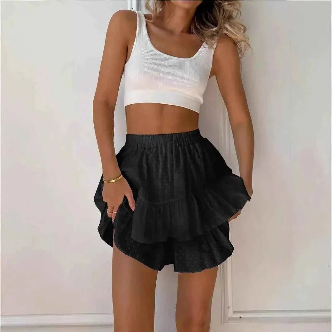 Women's Tiered Ruffle Mini Skirt