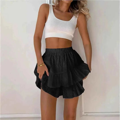Women's Tiered Ruffle Mini Skirt