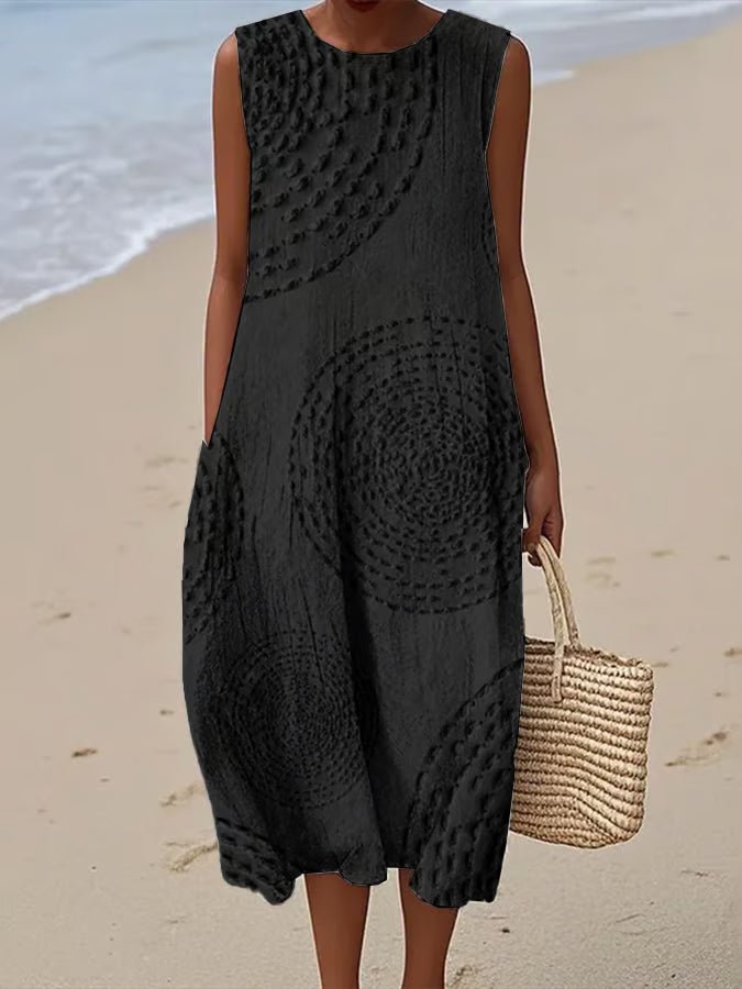 Women’s Embroidered A-Line Midi Dress