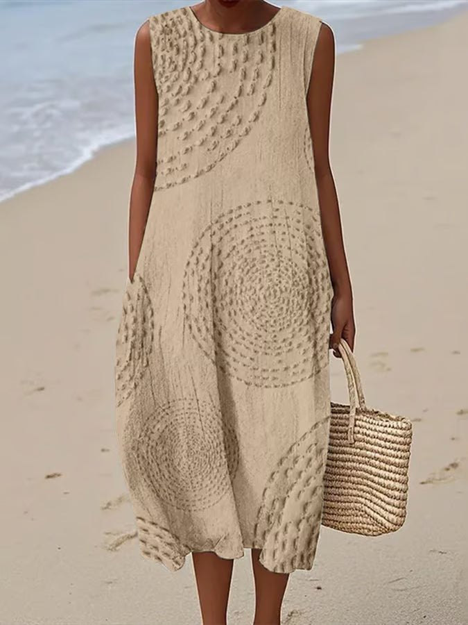 Women’s Embroidered A-Line Midi Dress