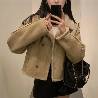 Women's Cosy Suede Sherpa Jacket