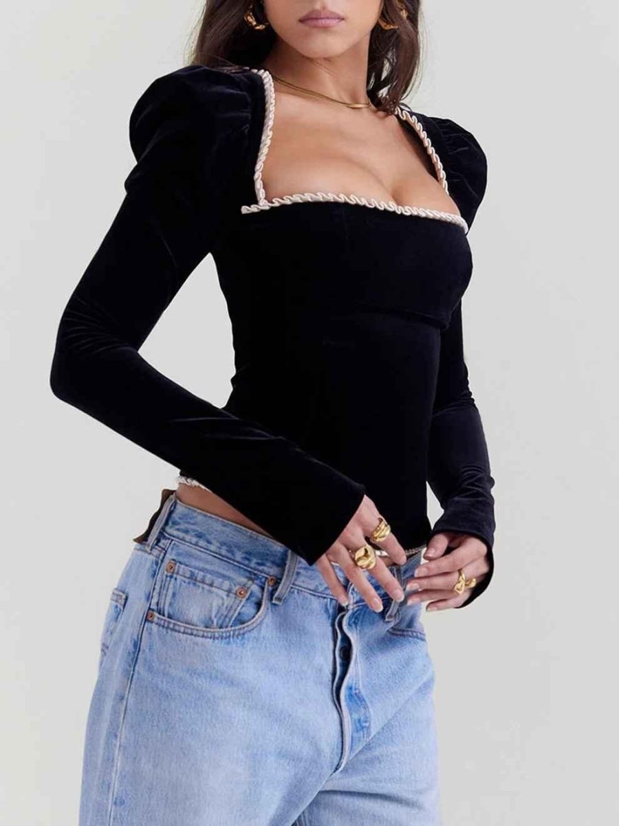Women's Velvet Corset Top