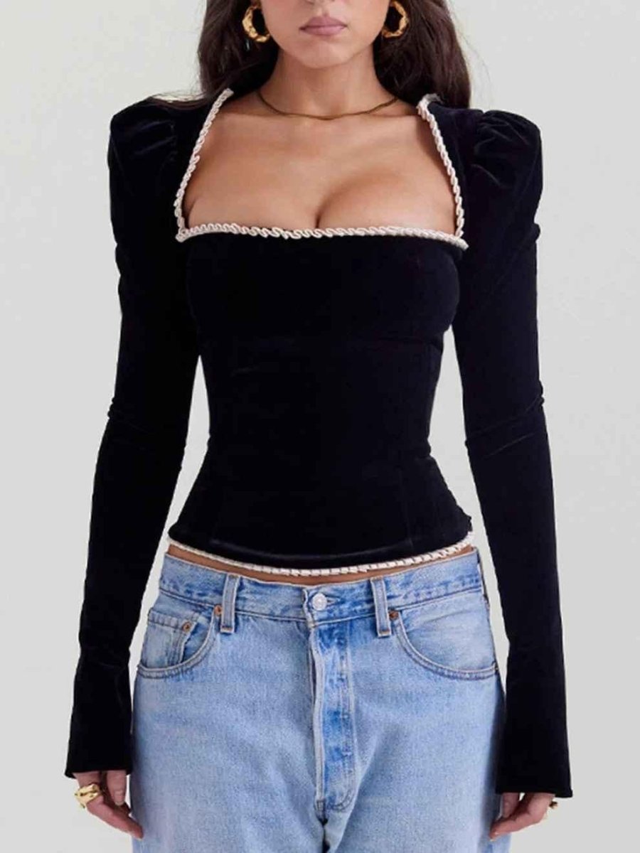 Women's Velvet Corset Top
