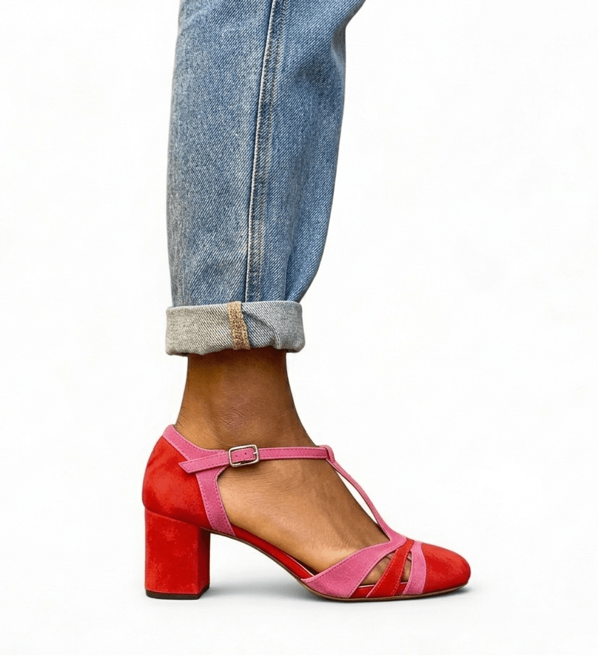Women's Block Heel Ankle Strap Shoes