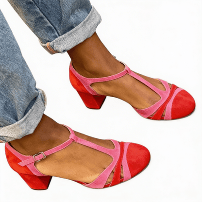 Women's Block Heel Ankle Strap Shoes