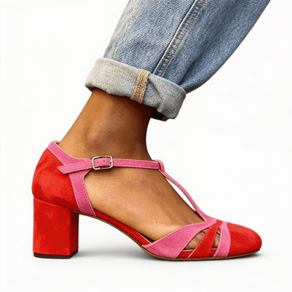 Women's Block Heel Ankle Strap Shoes