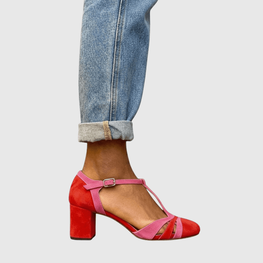 Women's Block Heel Ankle Strap Shoes