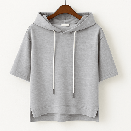 Women's Oversized Short Sleeve Hoodie