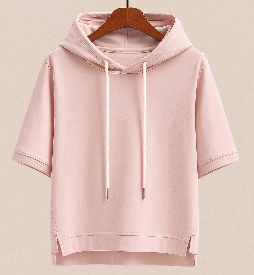 Women's Oversized Short Sleeve Hoodie