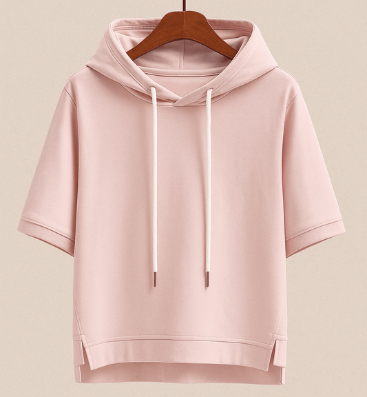 Women's Oversized Short Sleeve Hoodie