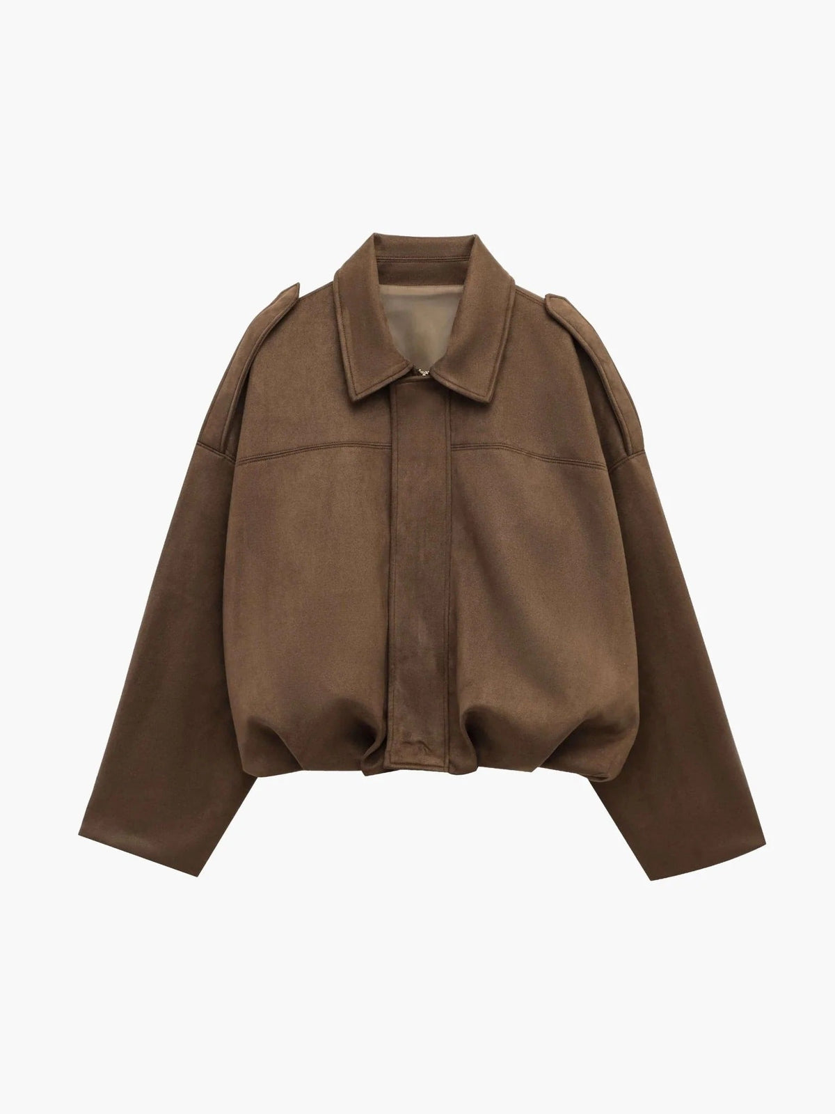 Women's Faux Suede Bomber Jacket