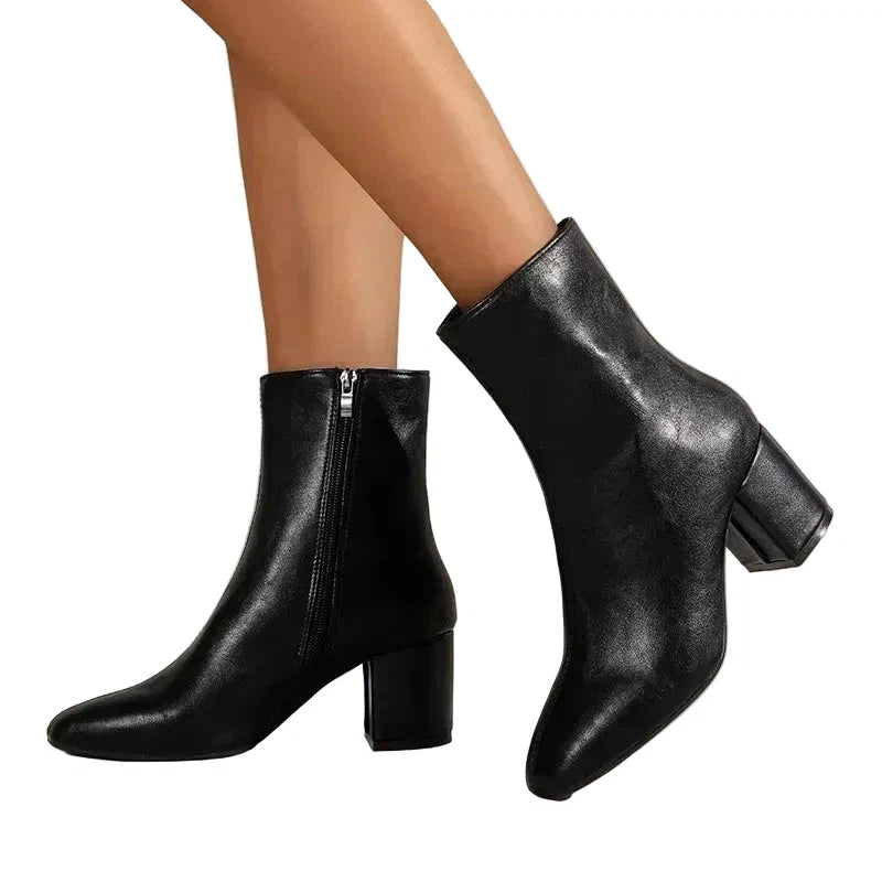 Women's Faux Leather Ankle Boots
