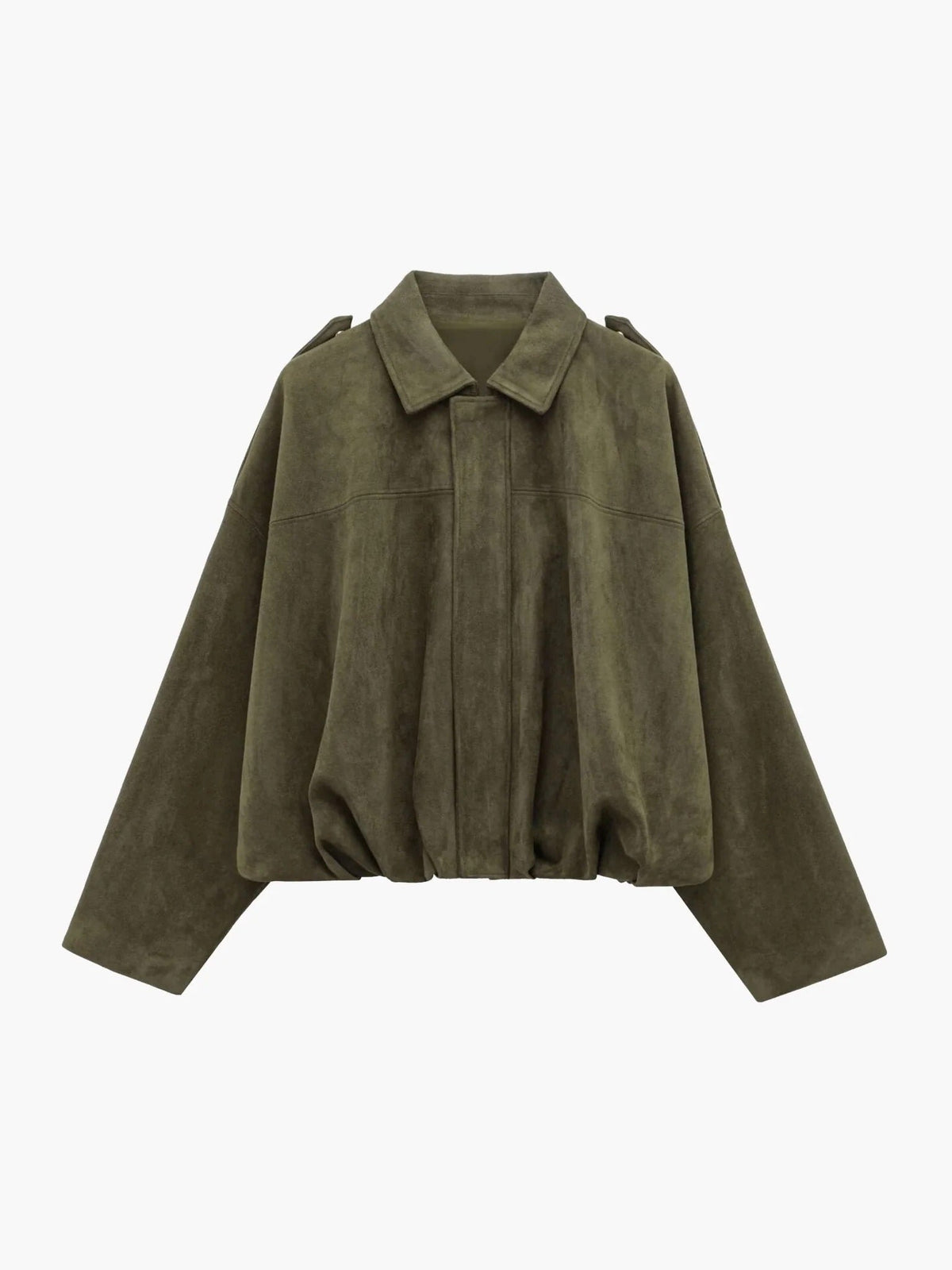 Women's Faux Suede Bomber Jacket