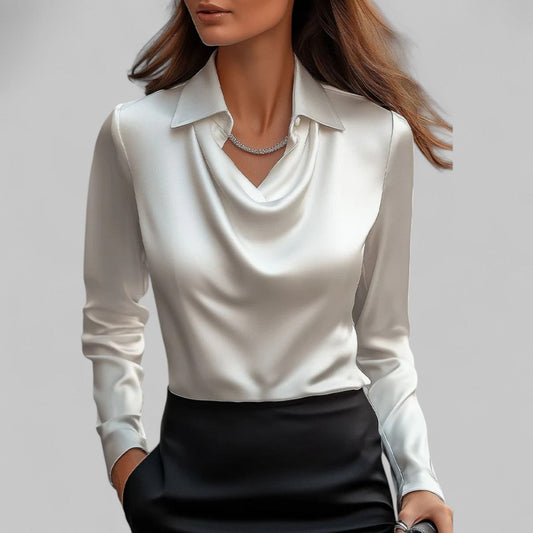 Women’s Satin Long Sleeve Blouse