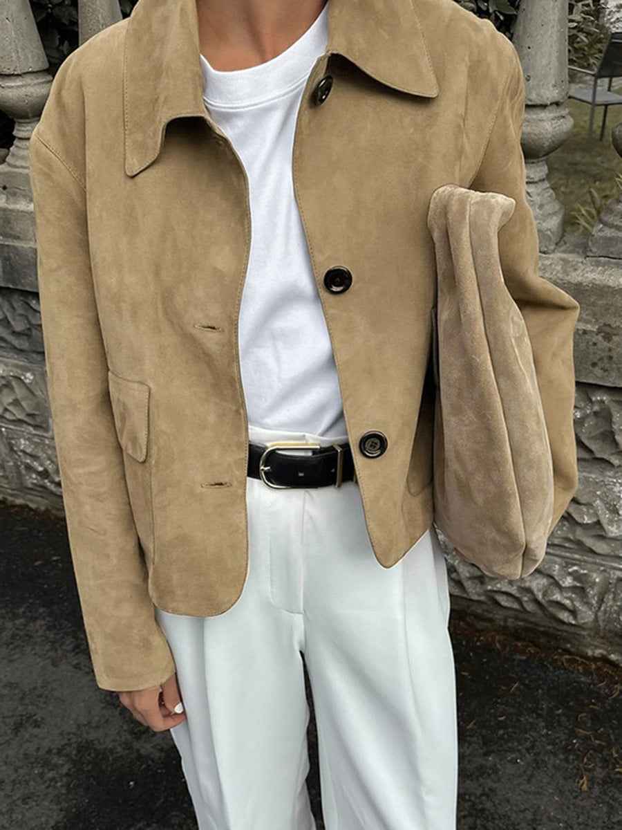 Women's Tailored Short Button Jacket