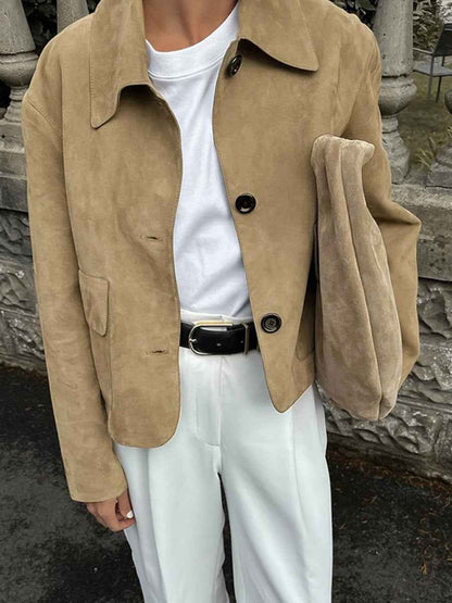 Women's Tailored Short Button Jacket