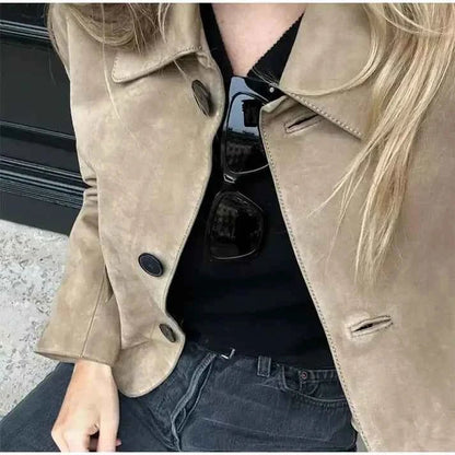 Women's Tailored Short Button Jacket