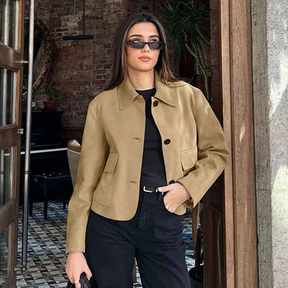 Women's Tailored Short Button Jacket