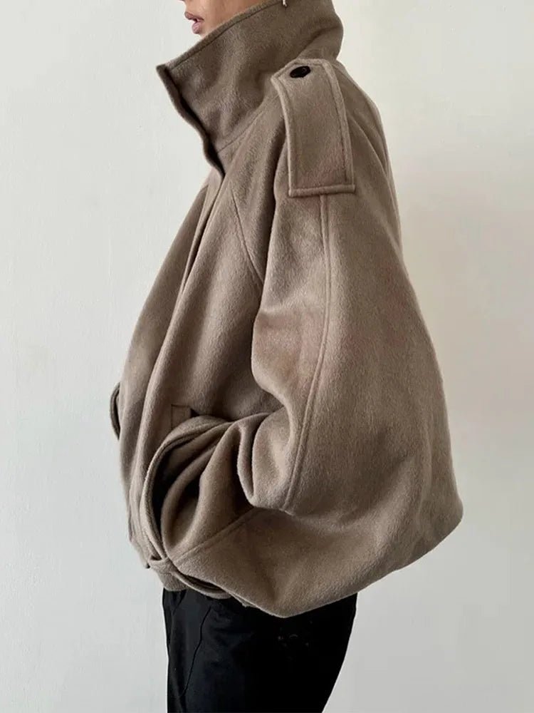 Women's Short Stand-Up Collar Coat
