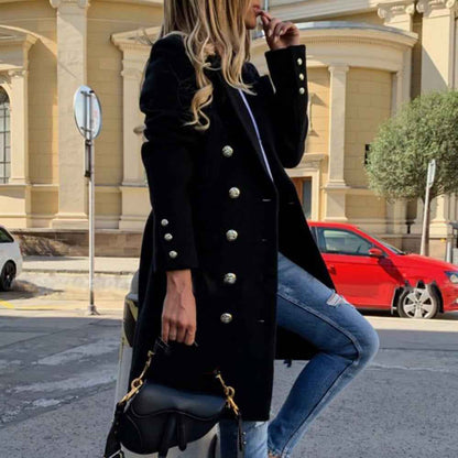 Women's Long Stand Collar Coat