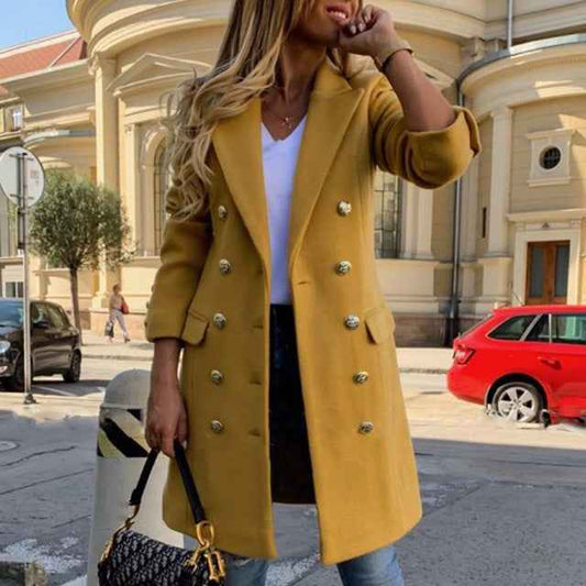 Women's Long Stand Collar Coat