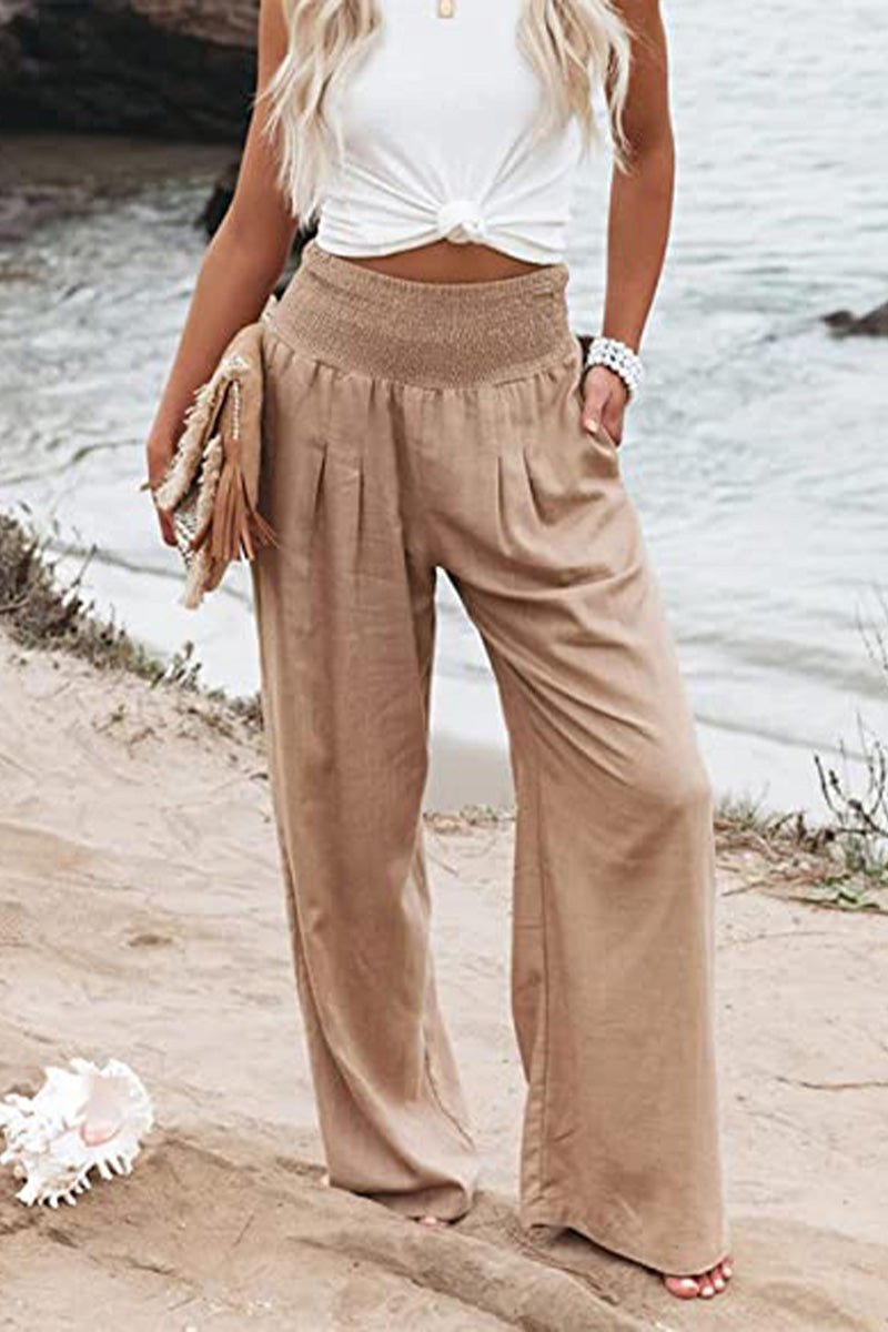 Women's Smocked Waist Trousers
