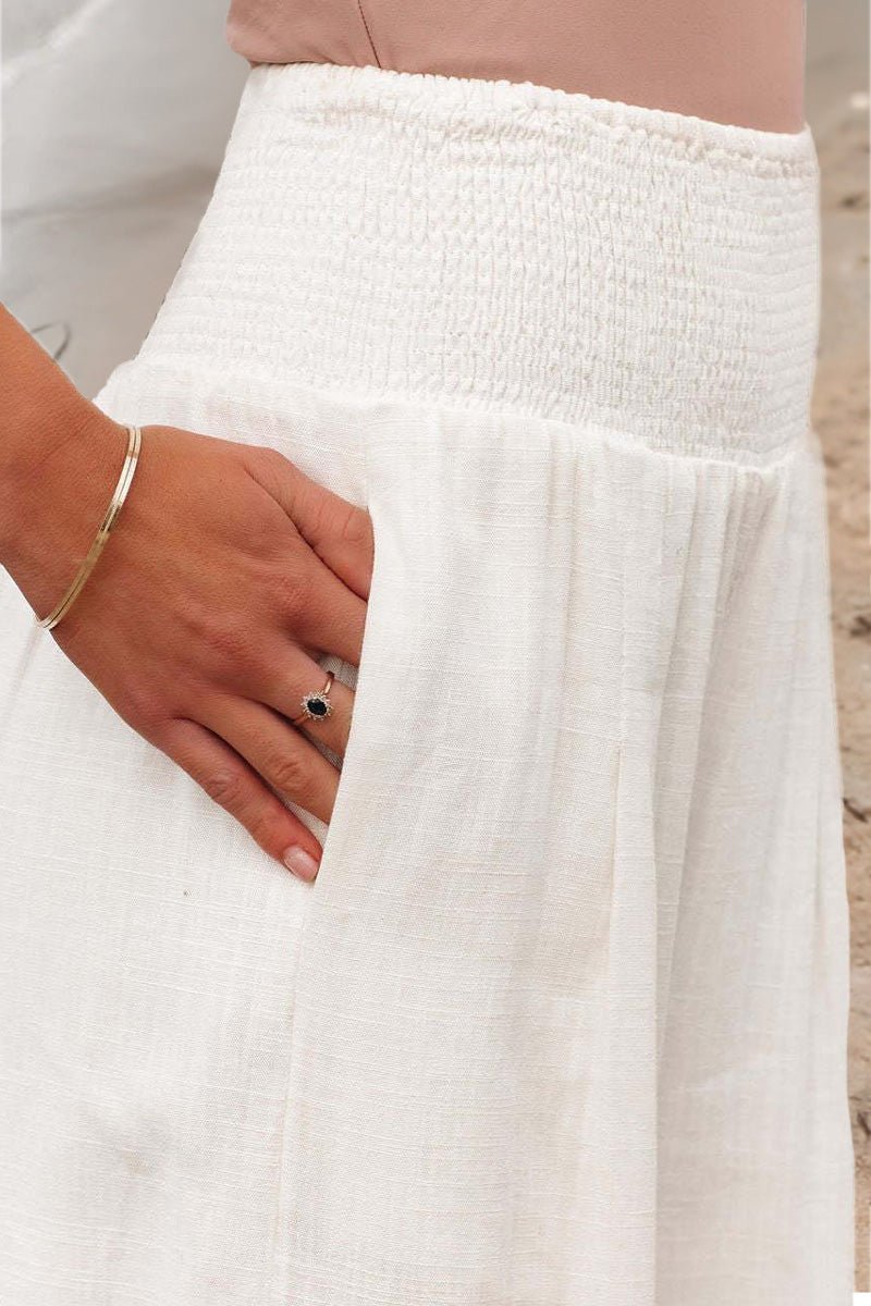Women's Smocked Waist Trousers
