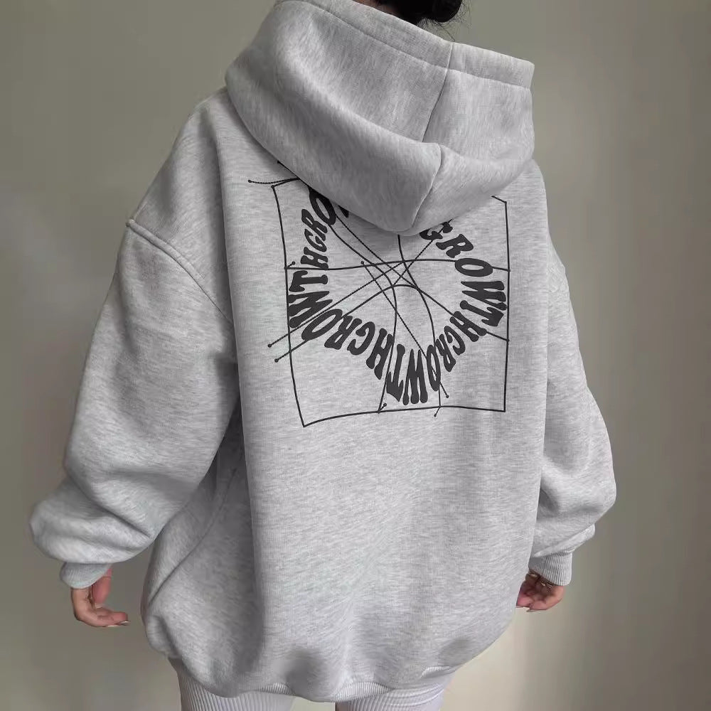 Women's Oversized Graphic Print Hoodie