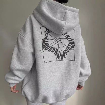 Women's Oversized Graphic Print Hoodie