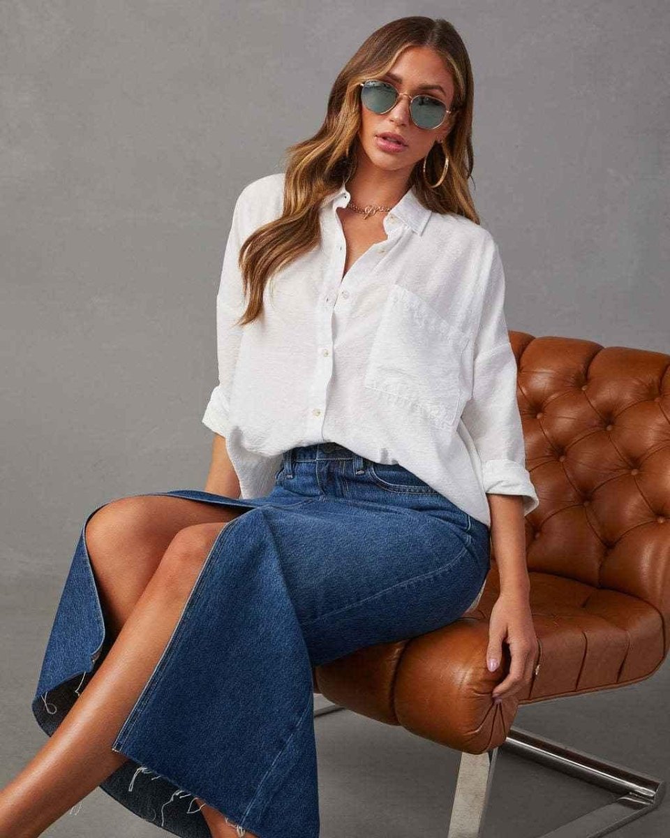 Women's Denim Slit Skirt