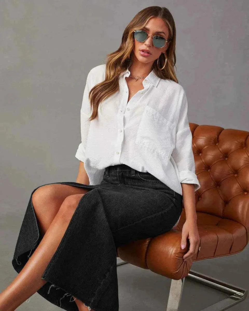 Women's Denim Slit Skirt