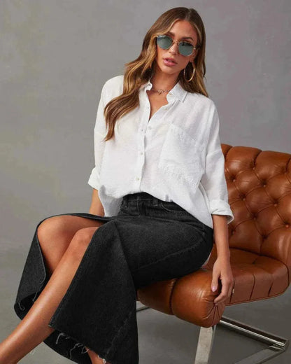 Women's Denim Slit Skirt