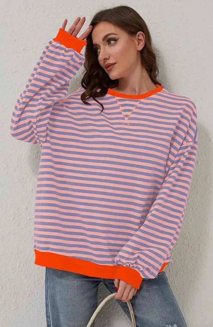 Women's Relaxed Striped Knit Jumper